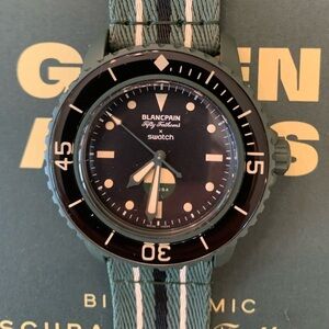 Swatch x Blancpain scuba fifty fathoms Green Abyss 42m Men’s Watch